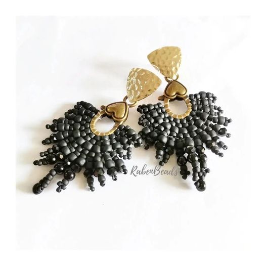 RB ABE' Black Matte Earrings