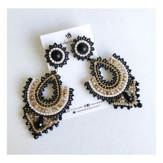 RB Black&White Statement Earrings