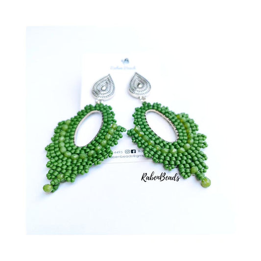 RB Green Statement Earrings