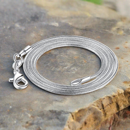 1MM Silver Plated Snake Chain