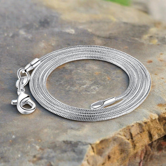 1MM Silver Plated Snake Chain