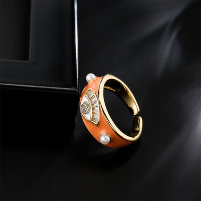 Drip Zircon Statement Open Ring