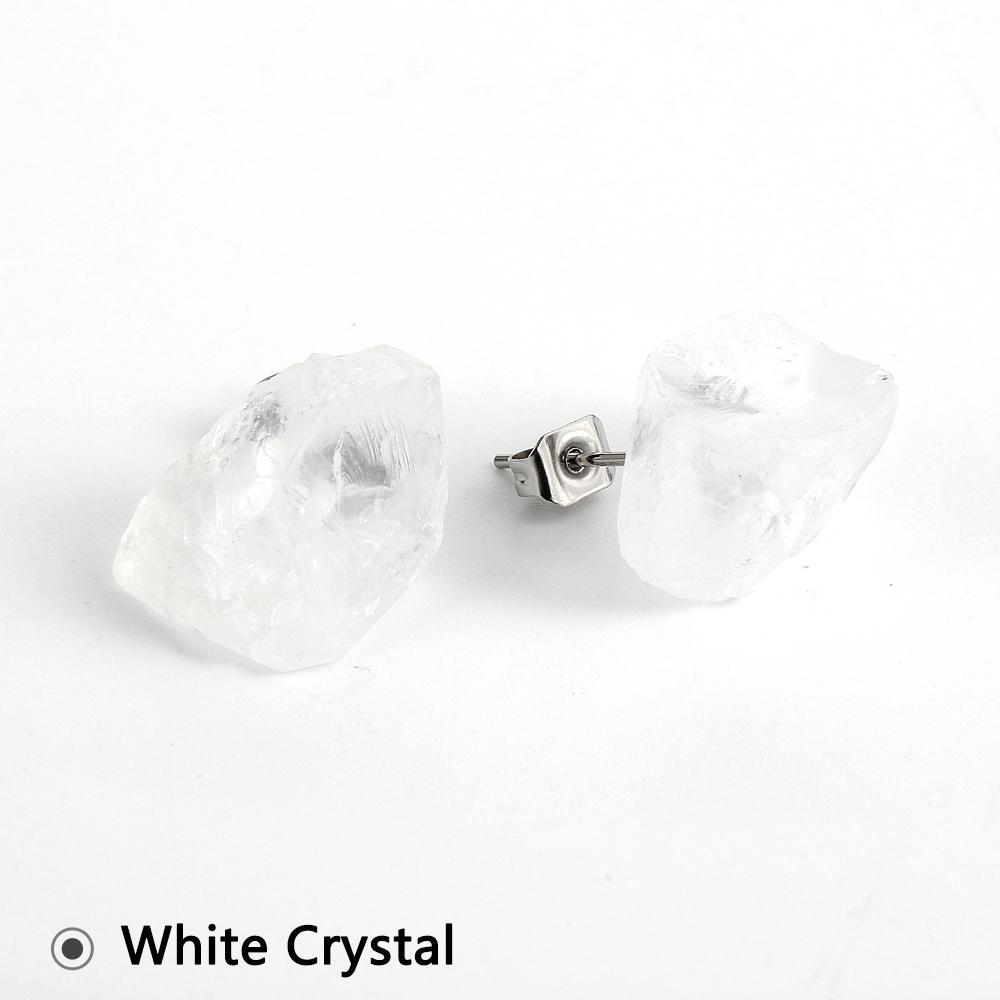 14 Style Irregular Natural Stone Stud Earrings