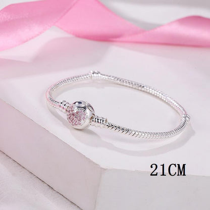 DIY love copper micro setting Zircon Bracelet