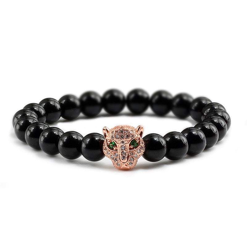 12 Style Men Black Lava Healing Balance Beads Bracelet