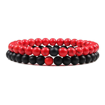 Natural Stone Lava Beaded Yoga Bracelets