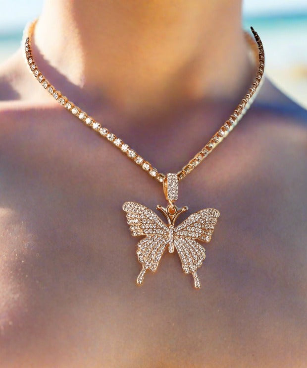 Butterfly Pendant Elegant Necklace