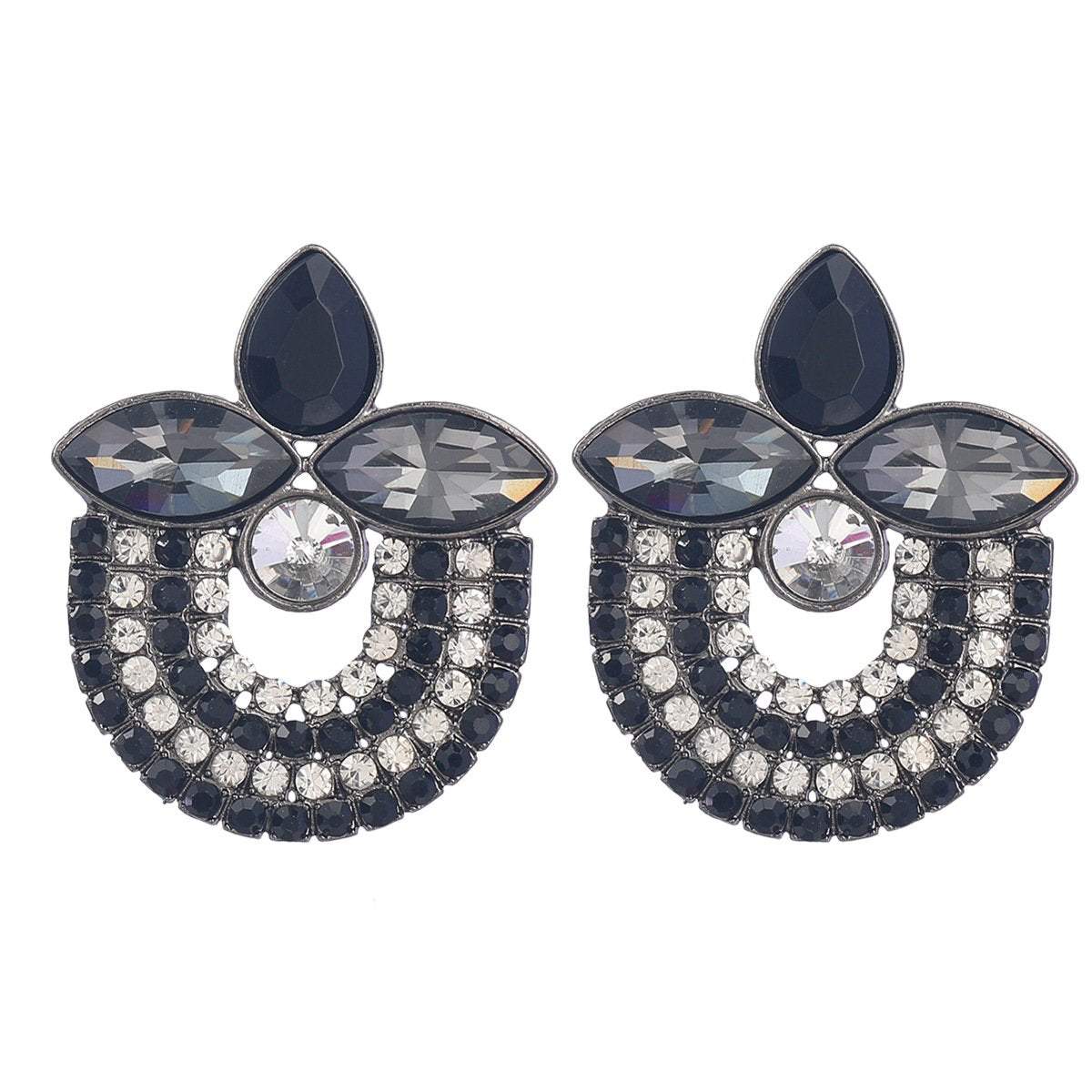 Women's Colorful Rhinestone Retro Multi-layer Earrings