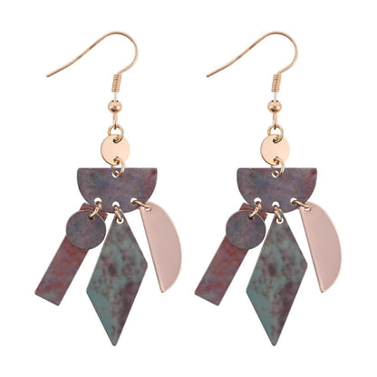 New Simple Colorful Geometric Earrings