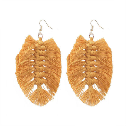 Women's Bohemian Hand Woven Color Matching Earrings