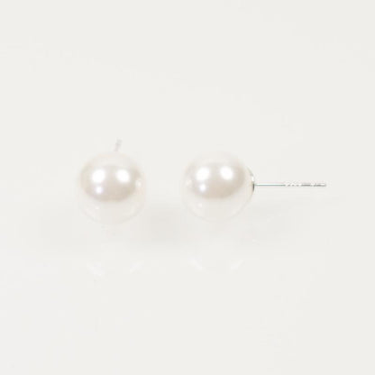 100% Natural Pearl 925 Silver Stud Earrings