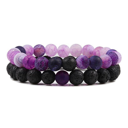 Natural Stone Lava Beaded Yoga Bracelets