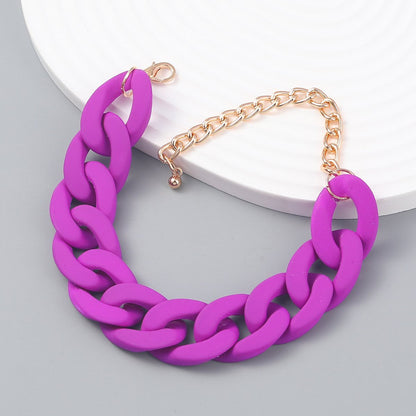 Women's Fashion Solid colour Hard Rubber Bracelet