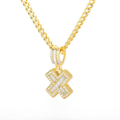 A-Z Iced Out Initial Zircon Letter Necklace