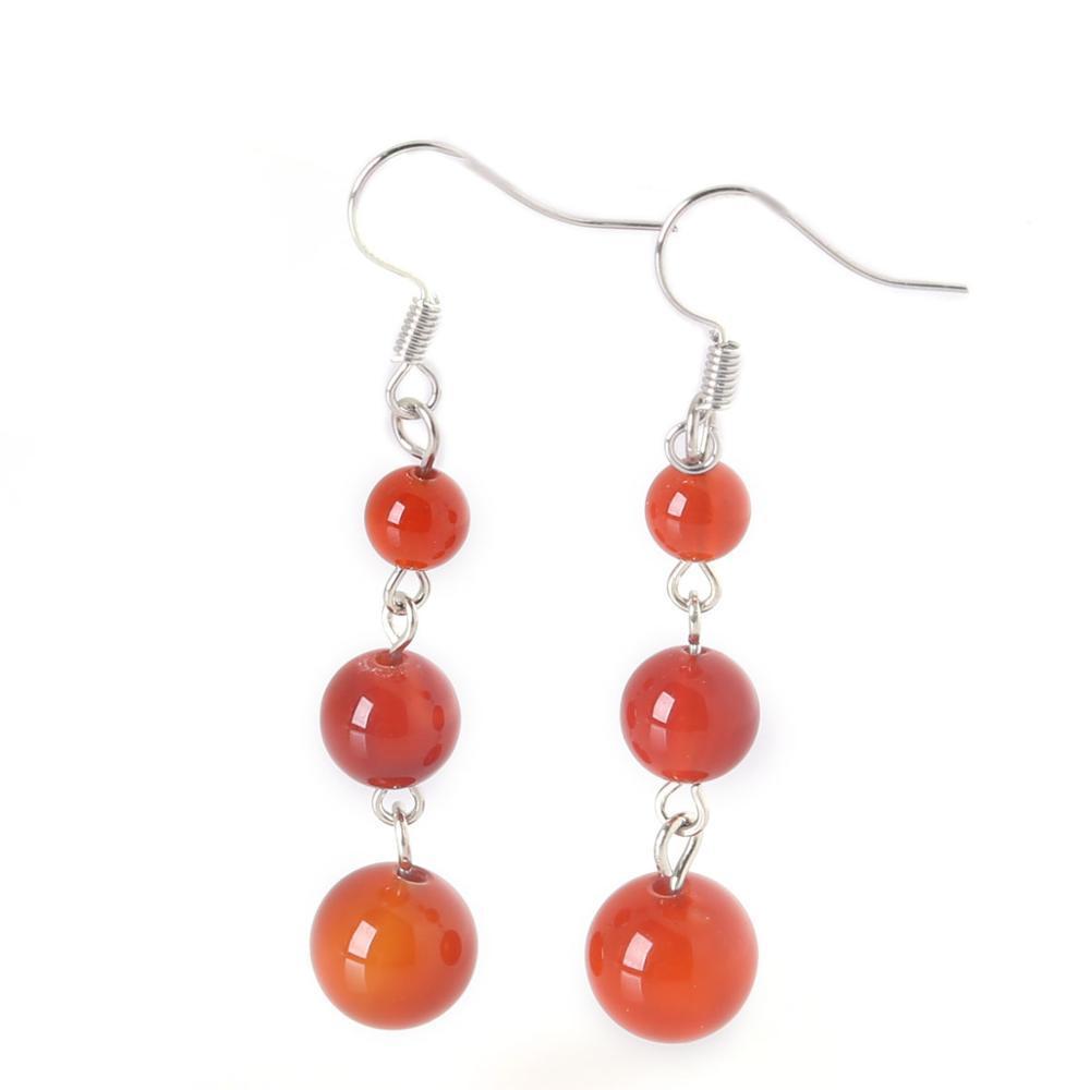 Women Summer Natural Stone Drop Earrings