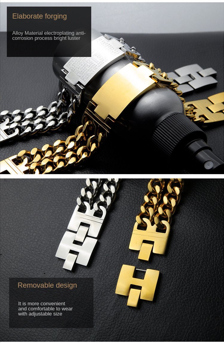 Casual Geometric Stainless Steel Plating Bracelets