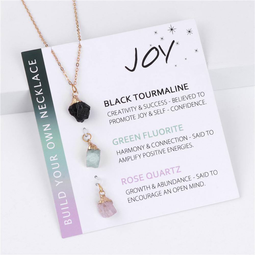 Irregular Mineral Stone Charm Necklace