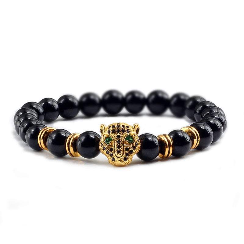 12 Style Men Black Lava Healing Balance Beads Bracelet