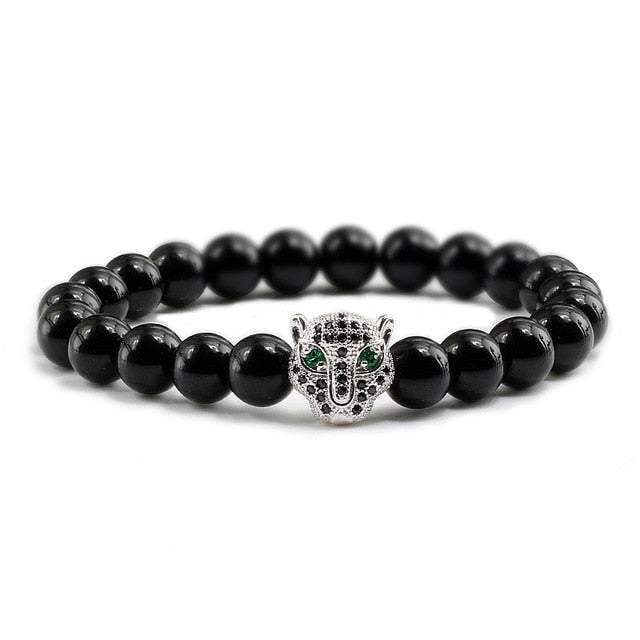 12 Style Men Black Lava Healing Balance Beads Bracelet