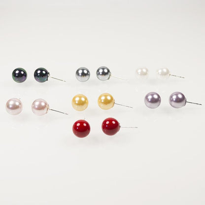 100% Natural Pearl 925 Silver Stud Earrings