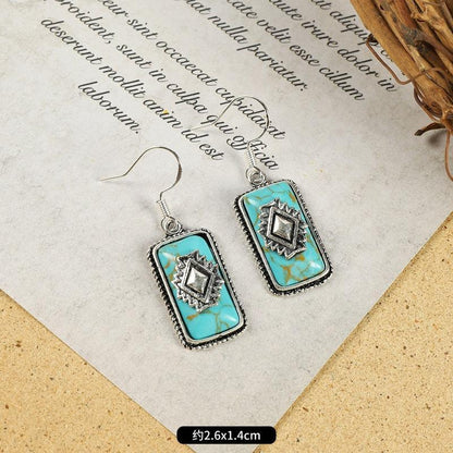 Multi-style Retro National Style Contrast Colorful Earrings