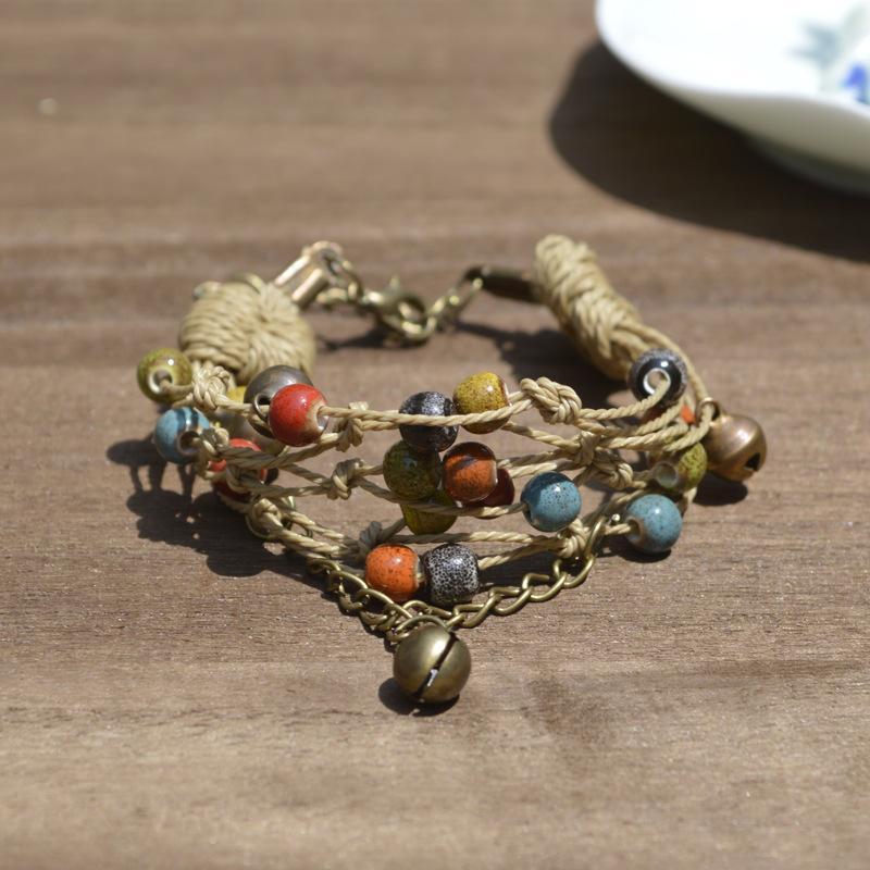 Bohemia Handmade Ceramic Woven Bracelet