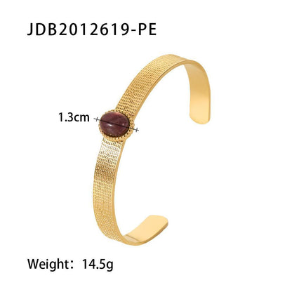 High Quality Stainless Steel Open Gold Bracelet