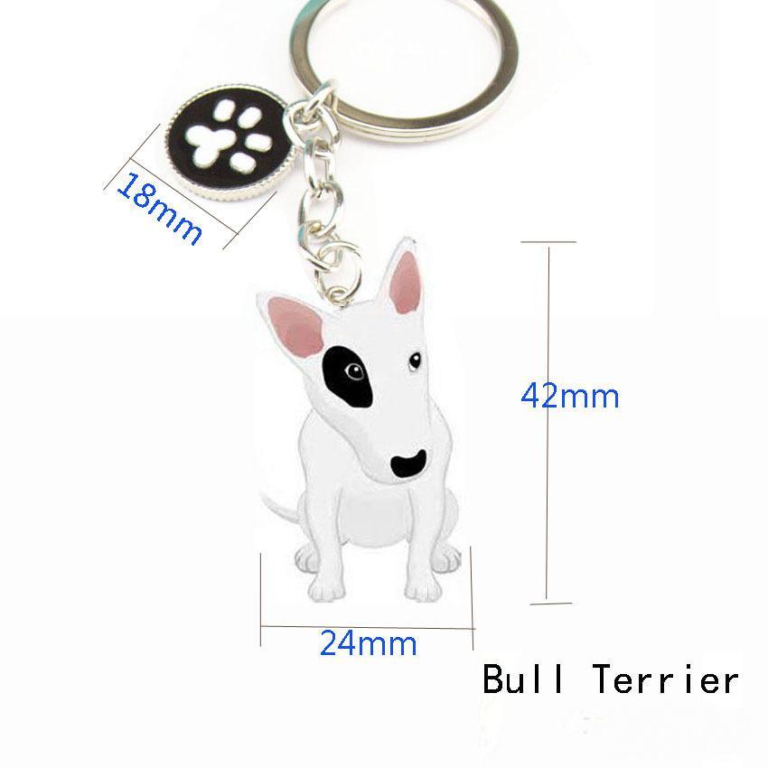 Pet Dog Painted Zinc Alloy Keychain