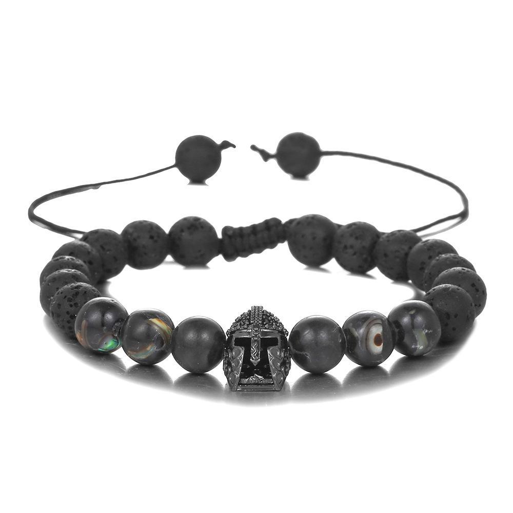 Men's Lava Stone Energy Handmade Beaded Bracelet