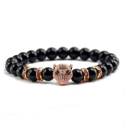 12 Style Men Black Lava Healing Balance Beads Bracelet