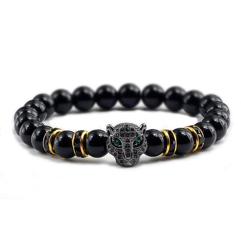 12 Style Men Black Lava Healing Balance Beads Bracelet