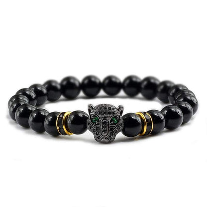 12 Style Men Black Lava Healing Balance Beads Bracelet