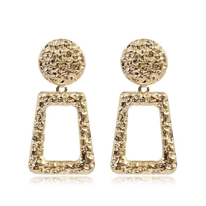 Embossed Geometric Irregular Embossed Women's Earrings