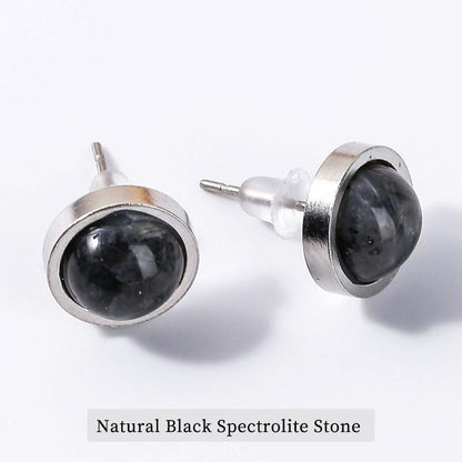 Handmade Lovely 10mm Natural Stone Stud Earrings