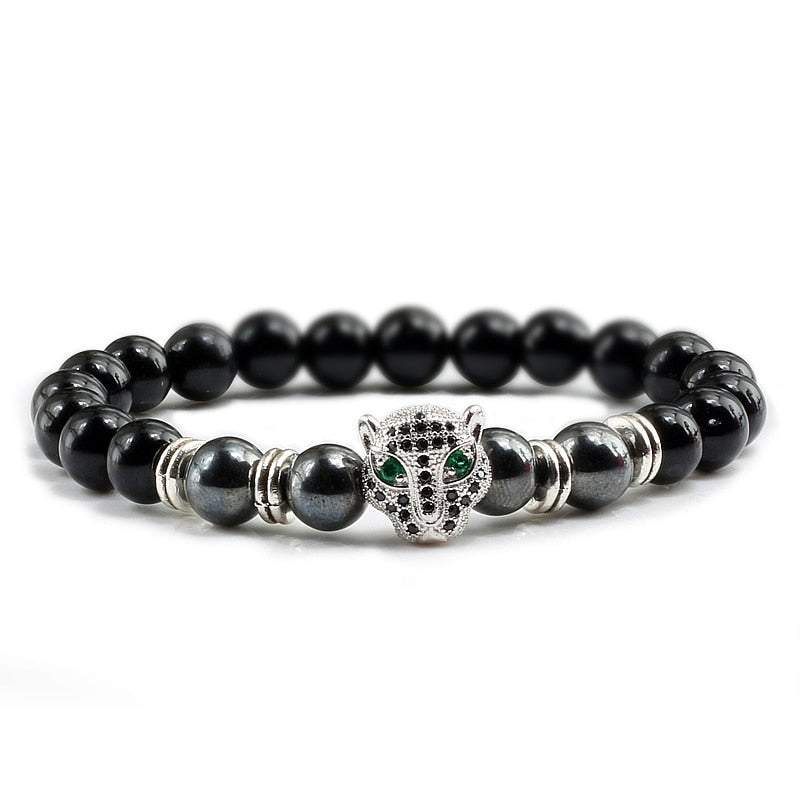 12 Style Men Black Lava Healing Balance Beads Bracelet