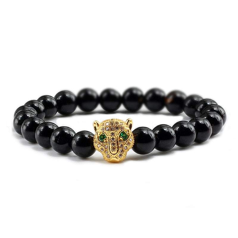 12 Style Men Black Lava Healing Balance Beads Bracelet