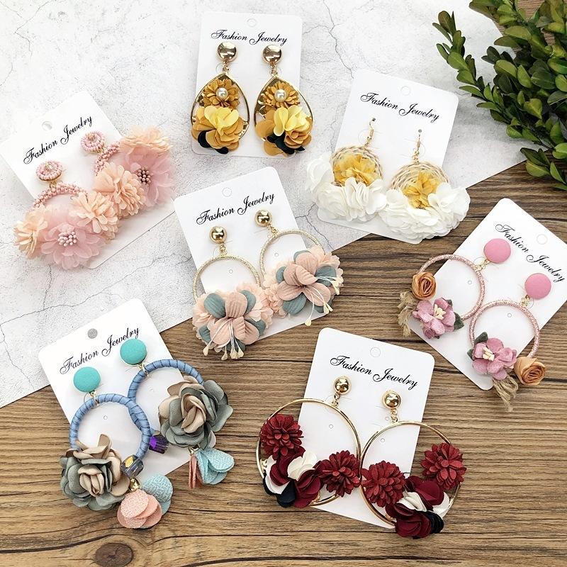 Multi Style Handmade Women's Summer Flower Earrings