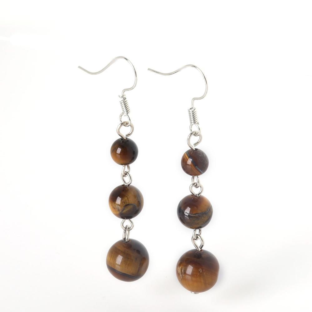 Women Summer Natural Stone Drop Earrings