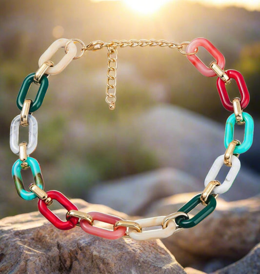 Women's Fashion Bohemia Chain Multicolour Necklace