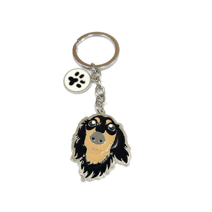 Pet Dog Painted Zinc Alloy Keychain