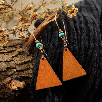 84 Pairs Bohemian Handmade Natural Wooden Earrings