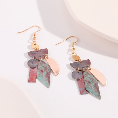 New Simple colourful Geometric Earrings