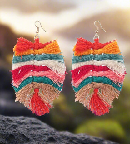 Women's Bohemian Hand Woven Color Matching Earrings