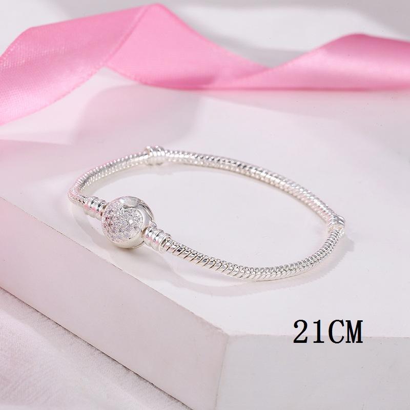 DIY love copper micro setting Zircon Bracelet