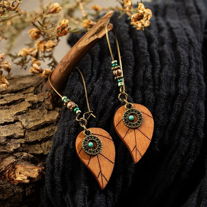 84 Pairs Bohemian Handmade Natural Wooden Earrings