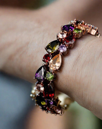 Women's Colorful Mona Lisa AAA Zircon Bracelet