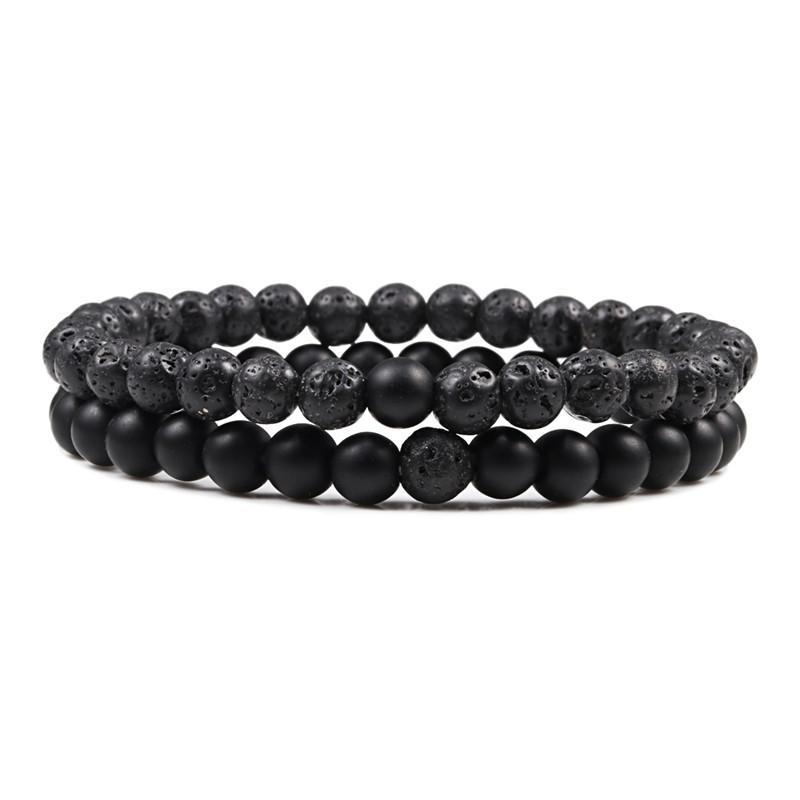 Natural Stone Lava Beaded Yoga Bracelets