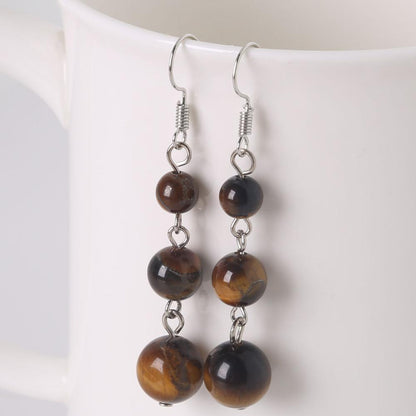 Women Summer Natural Stone Drop Earrings