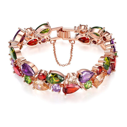 Women's Colorful Mona Lisa AAA Zircon Bracelet