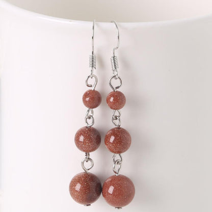 Women Summer Natural Stone Drop Earrings